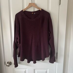 Free People FP One Blake Thermal in Mauve Wine